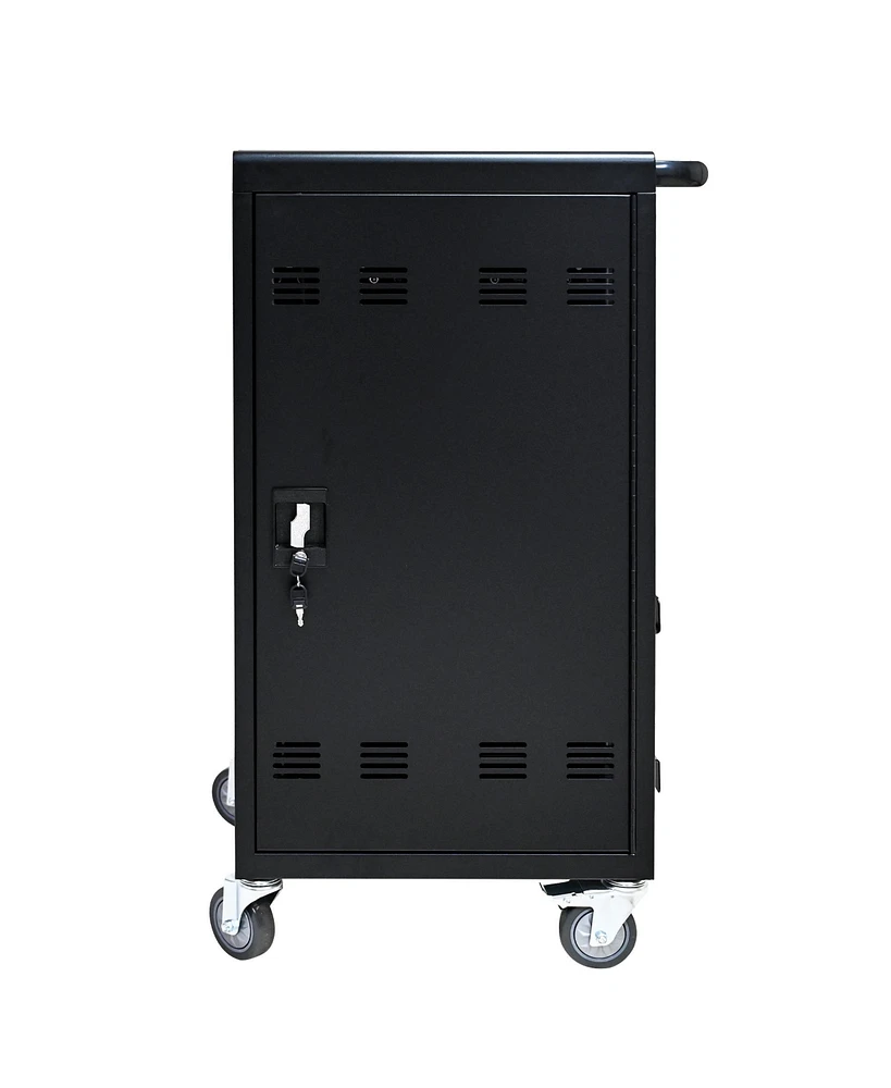 Streamdale Furniture Mobile Charging Cart and Cabinet for Tablets Laptops 45-Device