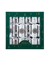 Glitzhome 6PK 2''D X 12.00''H Christmas Snowflake Party Cracker