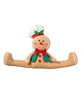 Glitzhome 27''L Christmas Fabric Gingerbreadman Doorstop