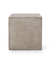 Simplie Fun Lightweight Concrete Cube Side Table for Outdoor Spaces