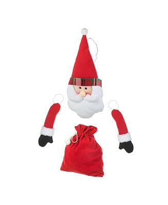 Glitzhome 20"H Christmas Fabric Santa Ornament