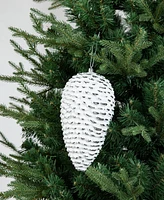 Glitzhome 18ct Christmas Elegant Silver Deluxe Large Shatterproof Ornaments