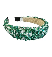 Headbands of Hope Women s All That Glitters Headband - Green + White