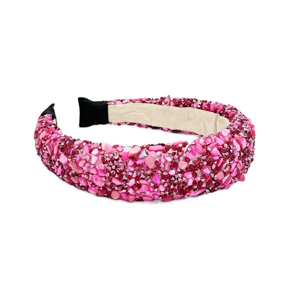 Headbands of Hope Women s All That Glitters Headband - Maroon + Pink