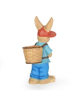 Simplie Fun Cast Stone Rabbit Planter Liven up Your Outdoor Oasis