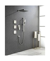 Streamdale Furniture Shower System With Shower Head, Hand Shower, Slide Bar, Body Sprays, Shower Arm, Hose, Valve