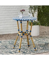 Parisian Bistro Table Vibrant Elegance for Outdoor Oasis
