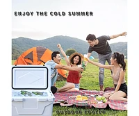 White Outdoor Camping Picnic Fishing Portable Cooler 65Qt Portable Insulated Cooler Box