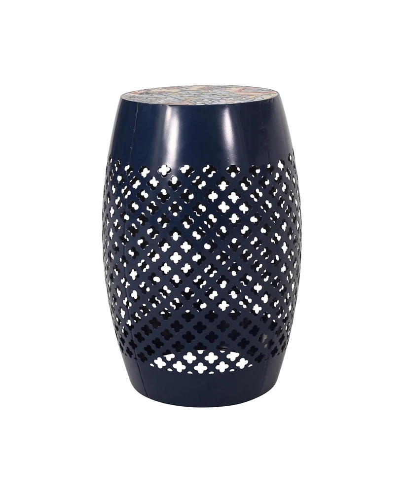 Streamdale Furniture Chic Lace Cut Outdoor Mosaic End Table