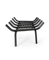 Darcy Matte Black Iron Log Holder for Fireplace