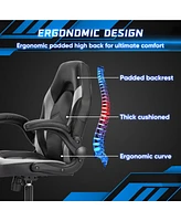 Ergonomic Gaming Throne S-Curve Back, Flipable Arms, Reclining Comfort, Durable Design
