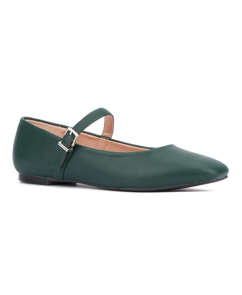 New York & Company Women's Page- Buckle Ballet Flats