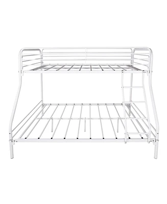 Simplie Fun White Metal Twin Over Full Bunk Bed