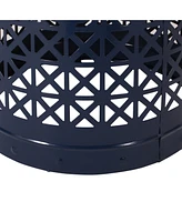 Streamdale Furniture Minimalist Mosaic Accent Table with Lace Cut Frame