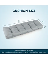 Slickblue Indoor Outdoor Tufted Bench Cushion with Soft Pp Cotton