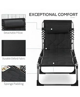 Cozy & Portable Outdoor Lounge Chair Relax and Recline Under the Sun