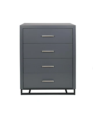 Simplie Fun Industrial-Chic Dresser with Ample Storage and Durable Iron Base