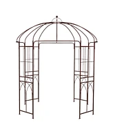 Slickblue 8.4 x 7 Feet Wide Birdcage Shape Garden Arbor