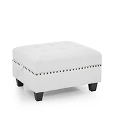 Simplie Fun Ottoman For Modular Sectional, Ivory (25.5"X 31.5" X19")