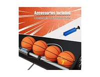 Slickblue Foldable Dual Shot Basketball Arcade Game with Electronic Scoring System