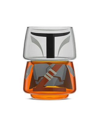 JoyJolt Star Wars Stackable Character Collection Mandalorian Stackable Glasses - 8 oz