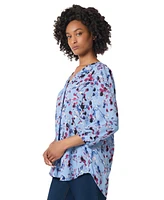 Jones New York Women's Printed 3/4-Sleeve Tunic