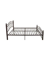 Simplie Fun King Size Metal Bed Frame With Headboard And Footboard Bronze