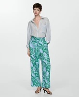 Mango Women's Bow Printed Pants