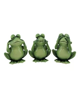 Fc Design 3.5"H 3-pc Frog Hear-No, See-No, Speak-No Evil Figurine Set Decoration Home Decor Perfect Gift for House Warming, Holidays and Birthdays