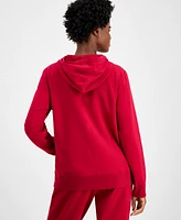 Id Ideology Women's Relaxed Zip-Front Long-Sleeve Fleece Hoodie, Created for Macy's