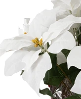 Northlight White Artificial Christmas Poinsettia 20"