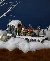 Northlight Lighted and Musical Christmas Village Train Display 20.25"