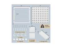 Slickblue Pegboard Combination Kit Combination Wall Organizer with Magnets and Hooks