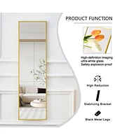 Scratch Resistant Fingerprint-Free Full Body Mirror with Easy Assembly