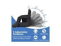 Slickblue Stadium Seat for Bleachers with Back Support 6 Adjustable Positions