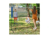 Slickblue Adjustable Badminton Net Stand with Portable Carry Bag
