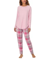 Cuddl Duds Women's 2-Pc. Printed Jogger Pajamas Set