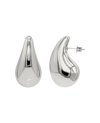 Adornia Silver Tarnish Resistant Teardrop Sculptural Stud Earrings