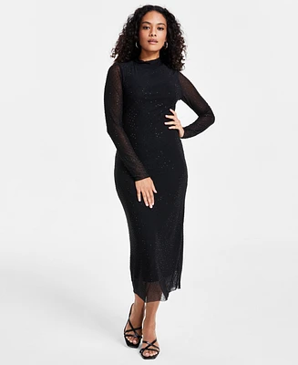 Bar Iii Petite Studded Mesh Midi Dress, Created for Macy's