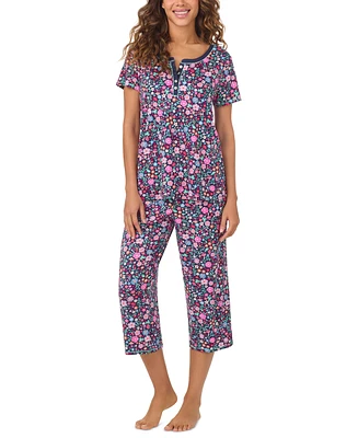 Cuddl Duds Women's 2-Pc. Cropped Short-Sleeve Pajamas Set