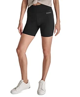 Dkny Women's Studded Logo Bike Shorts