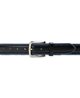 Club Room Men's Canvas Overlay Belt, Created for Macy's