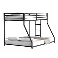 Simplie Fun Adam Sturdy Twin over Full Metal Bunk for Kids and Adult