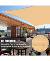 2 Pack 18x18 Ft 97% Uv Block Square Sun Shade Sail Hdpe Canopy Patio Park Garden