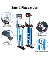 Yescom 50" - 64" Aluminum Drywall Stilts Adjustable Lifts Tool Sheetrock Painting Taping Home Projects Silver YES0487