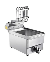 11.7L Single Tank Stainless Steel Commercial Electric Deep Fryer w/ Timer and Drain French Fry