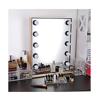 Byootique Lighted Hollywood Vanity Mirror 10pcs Dimmable Led Tabletop Mount Makeup