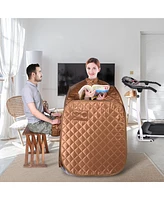 Yescom Portable Steam Sauna Tent Box Case Folding Tent Sauna Accessory Full Body Home No Steamer