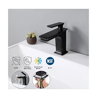 Yescom Simple 1 Hole Bathroom Square Faucet Undermount Sink Cold & Hot Water Orb Diy