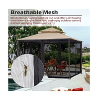 22x7ft Universal Replacement Mosquito Mesh Netting Zip Walls Fits 10x12ft Canopy